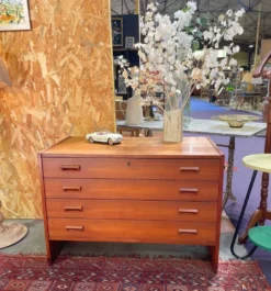 Commode scandinave en teck vintage années 60