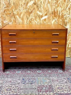 Commode scandinave en teck vintage années 60