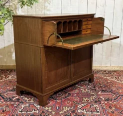 Commode secrétaire anglaise 19ème en acajou