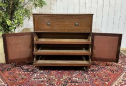 Commode secrétaire anglaise 19ème en acajou