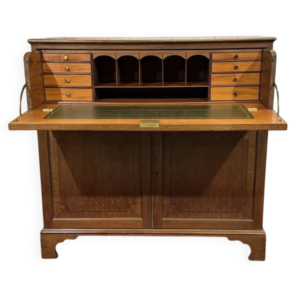 Commode secrétaire anglaise 19ème en acajou