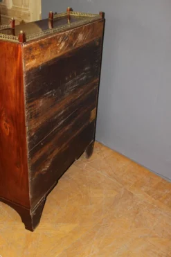 Commode Secrétaire à Cylindre en Acajou XIX