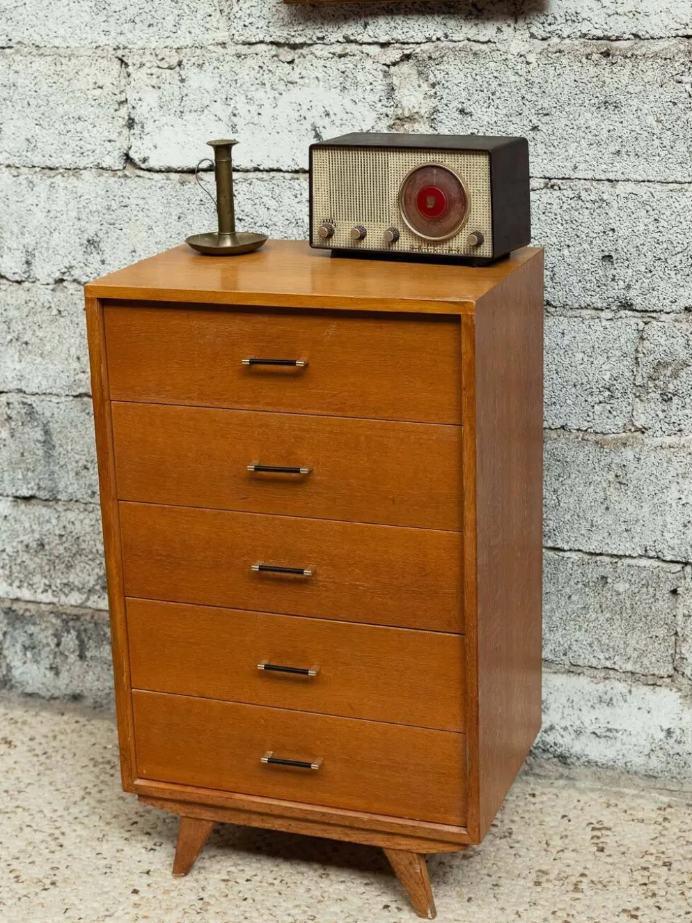 Commode, semainier, chiffonnier vintage de style scandinave