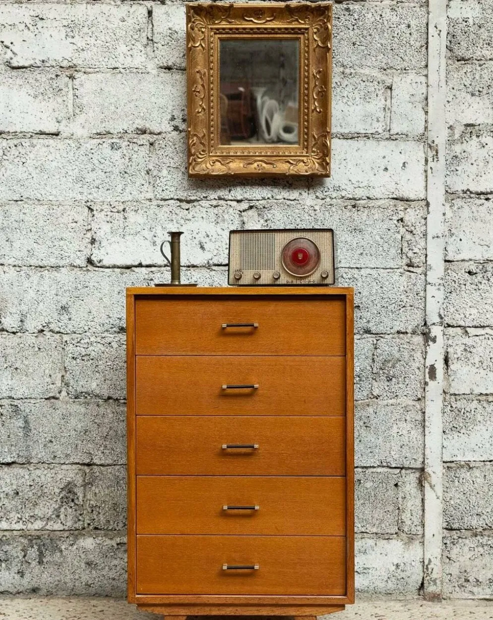 Commode, semainier, chiffonnier vintage de style scandinave
