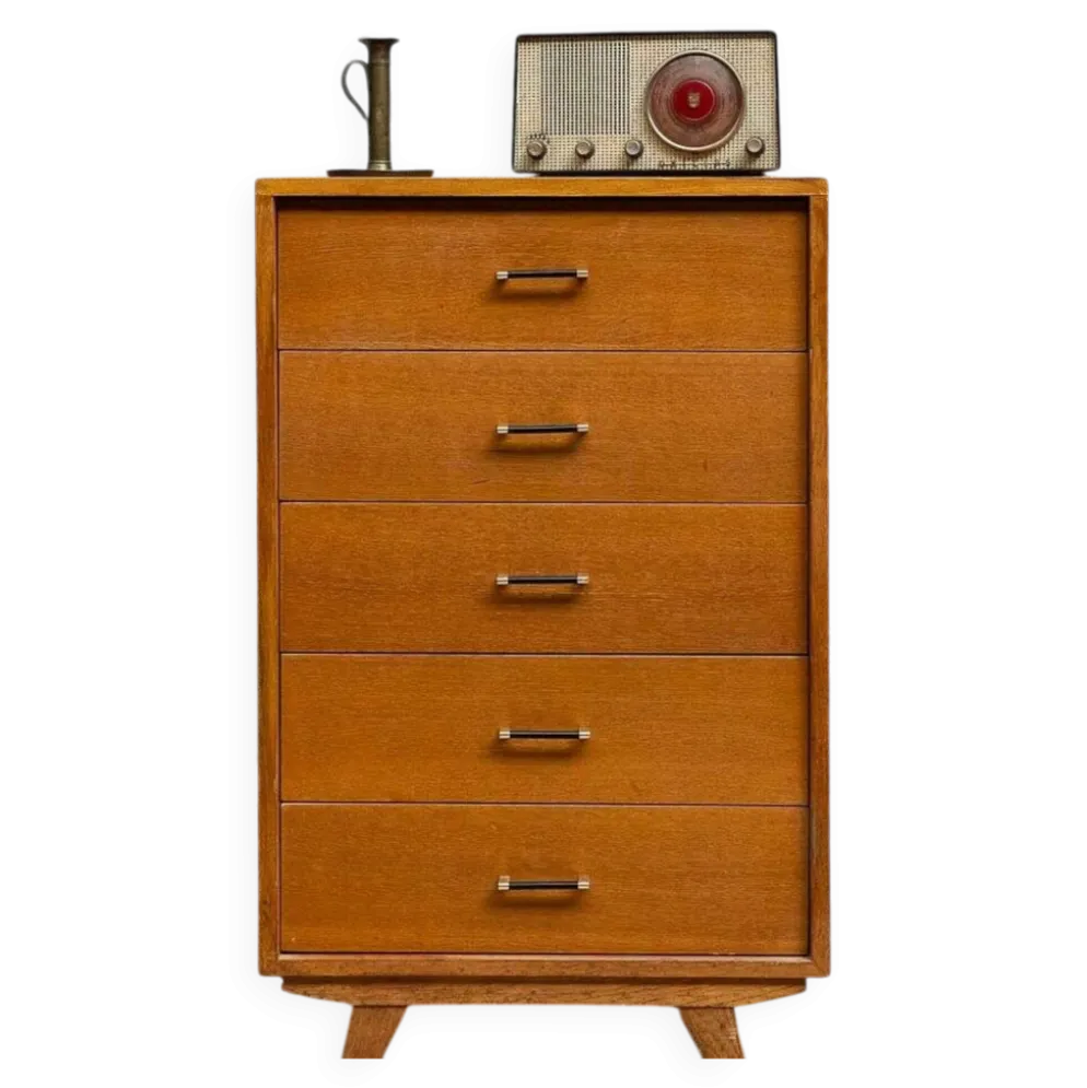 Commode, semainier, chiffonnier vintage de style scandinave