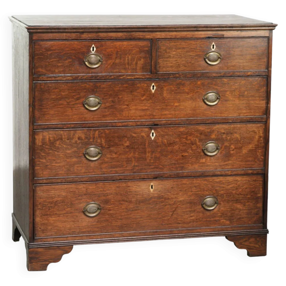 Commode/tiroir anglais du XVIIIe siècle coloré avec patine