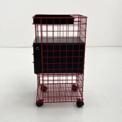 Commode à tiroirs en métal postmoderne, 1980