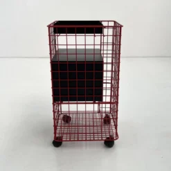 Commode à tiroirs en métal postmoderne, 1980