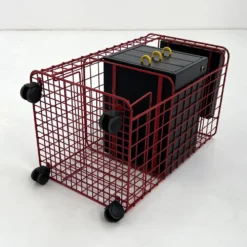 Commode à tiroirs en métal postmoderne, 1980