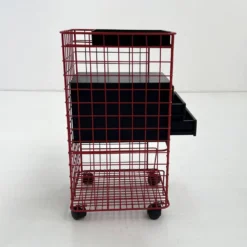 Commode à tiroirs en métal postmoderne, 1980