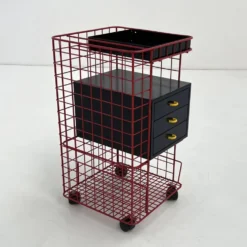 Commode à tiroirs en métal postmoderne, 1980