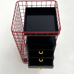 Commode à tiroirs en métal postmoderne, 1980