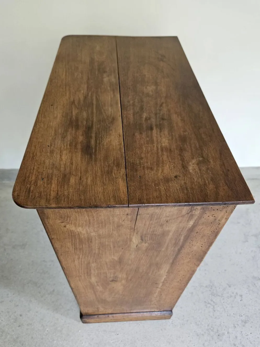 commode 4 tiroirs meuble rangement bois ronce de noyer ancienne vintag