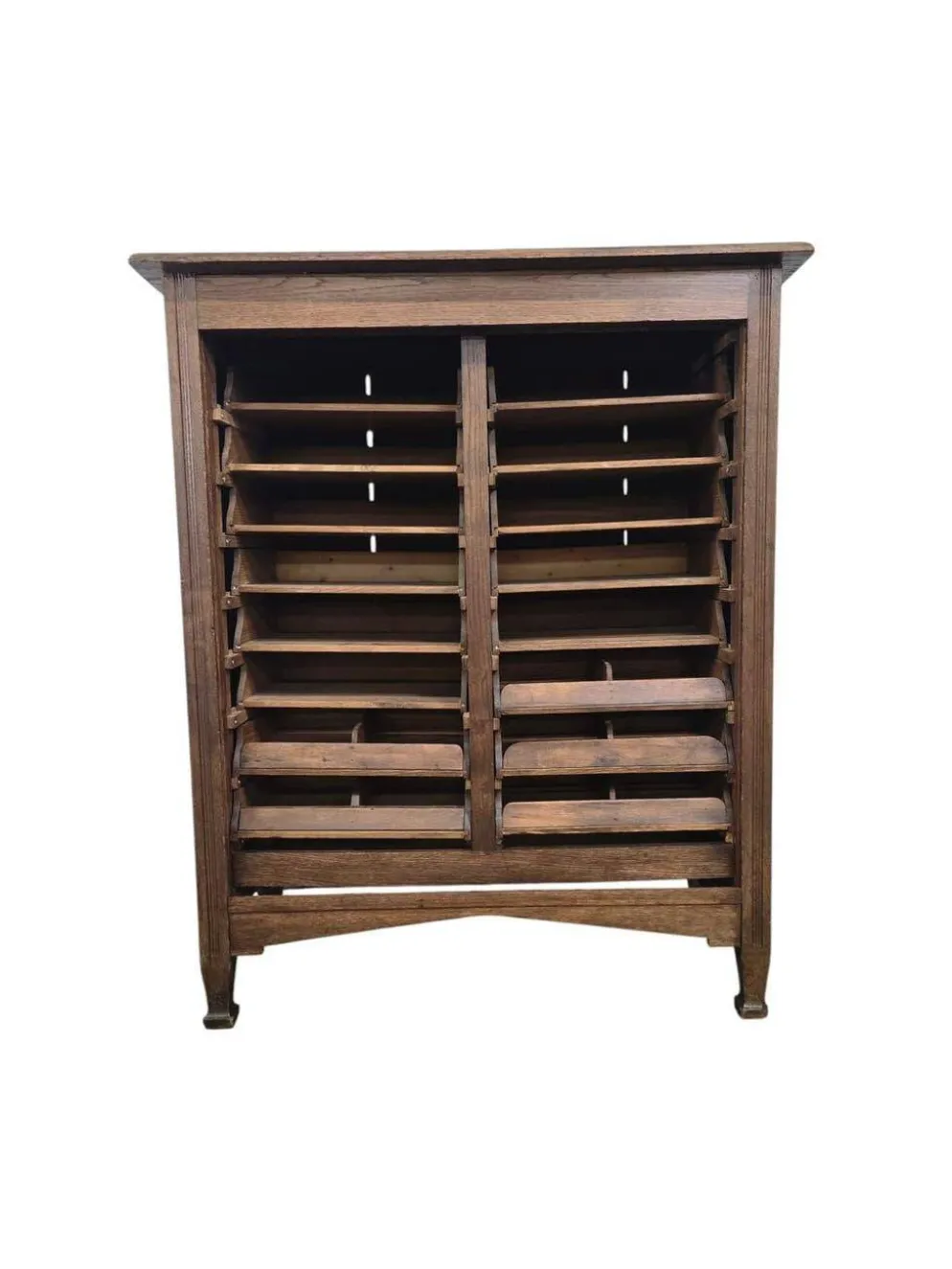 Commode à tiroirs vintage en bois / armoire d'archives / armoire de notaire