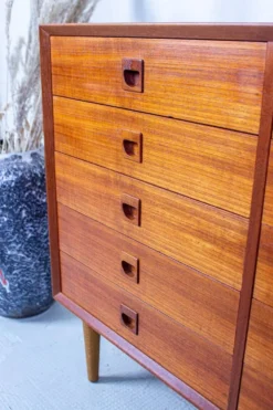 Commode à Tiroirs Vintage en Teck par Erik Brouer, Danemark, 1960s