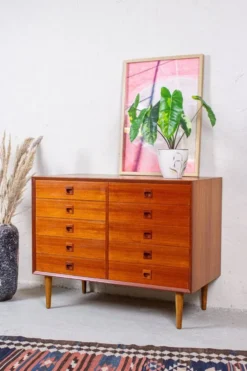 Commode à Tiroirs Vintage en Teck par Erik Brouer, Danemark, 1960s