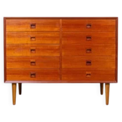 Commode à Tiroirs Vintage en Teck par Erik Brouer, Danemark, 1960s