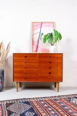 Commode à Tiroirs Vintage en Teck par Erik Brouer, Danemark, 1960s