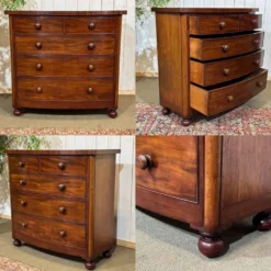 Commode Victorienne anglaise en acajou XIXème