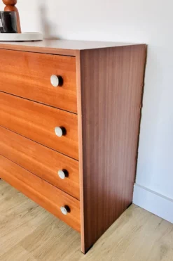 Commode vintage années 1970 acajou