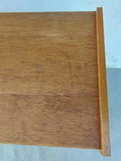 commode vintage, années 60-70, poignées "cachées"