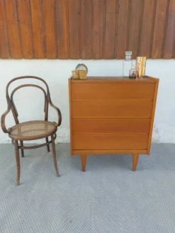 commode vintage, années 60-70, poignées 