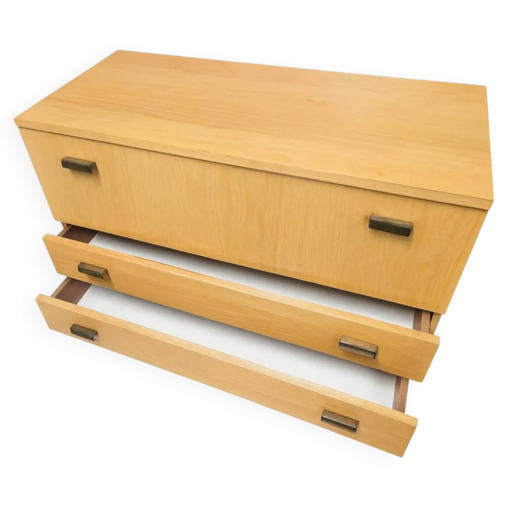 Commode vintage, années 1970, Tchécoslovaquie – Finition claire