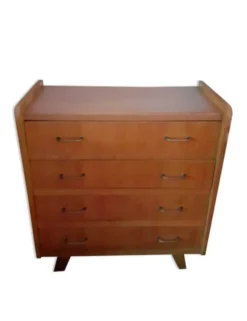 Commode vintage années 50/60 – 4 tiroirs – esprit moderniste