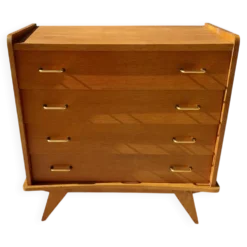 commode vintage aux pieds compas