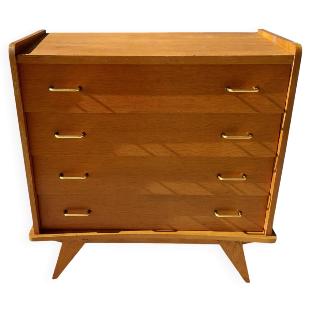 commode vintage aux pieds compas