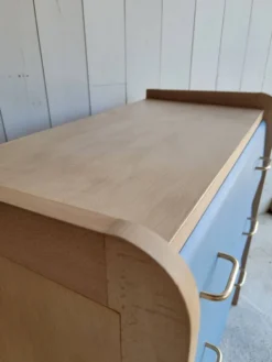 Commode vintage bleu gris années 60 s
