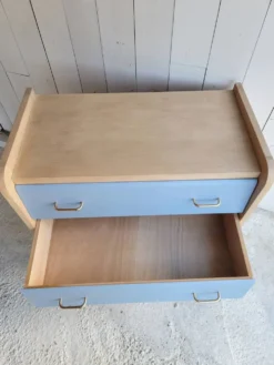 Commode vintage bleu gris années 60 s