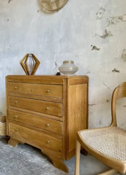 Commode vintage bois - années 50/60 – 4 tiroirs