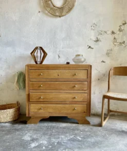 Commode vintage bois - années 50/60 – 4 tiroirs