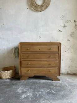 Commode vintage bois - années 50/60 – 4 tiroirs