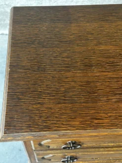 Commode vintage en chêne et placage à 4 tiroirs