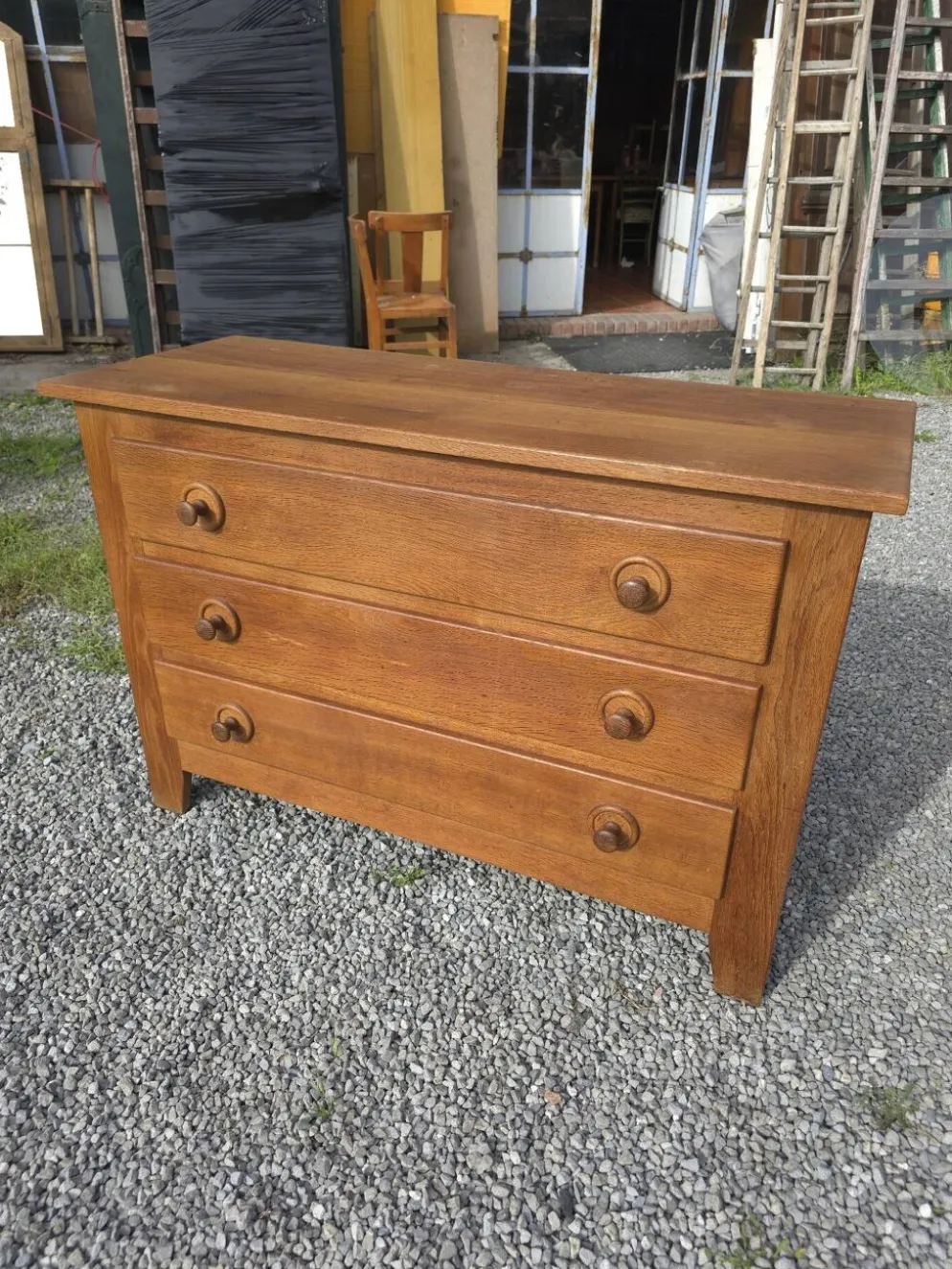 Commode Vintage en chêne massif des années 60