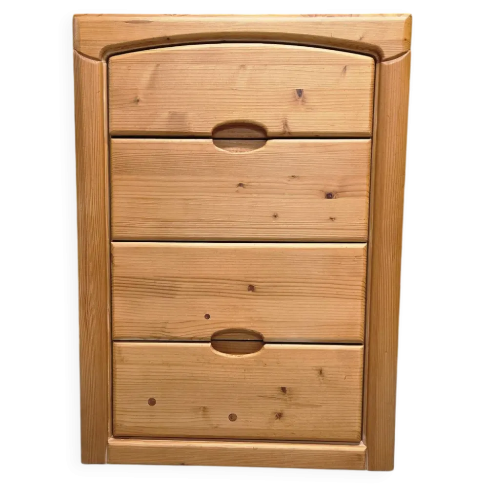 Commode vintage en pin massif Style danois Scandinave Années 80