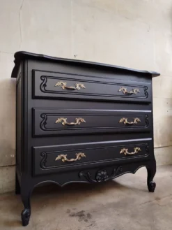Commode vintage noire