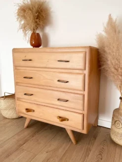 Commode vintage, pieds compas