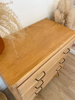 Commode vintage, pieds compas