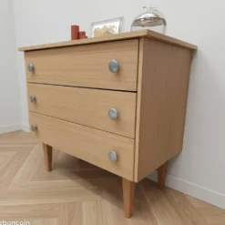 Commode vintage poignées argenté