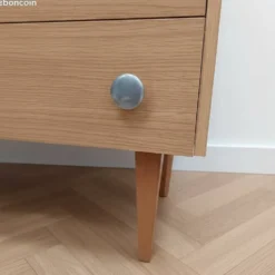 Commode vintage poignées argenté