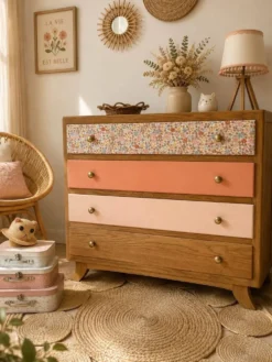Commode vintage rénovée