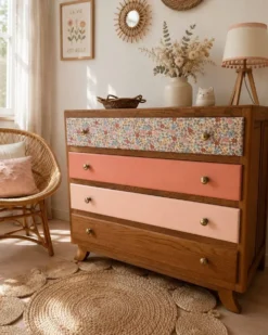 Commode vintage rénovée