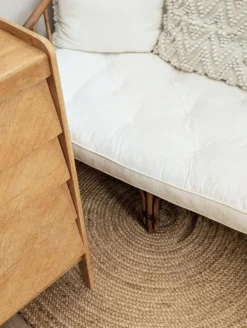 Commode vintage rénovée, années 50 60, style scandinave et moderniste