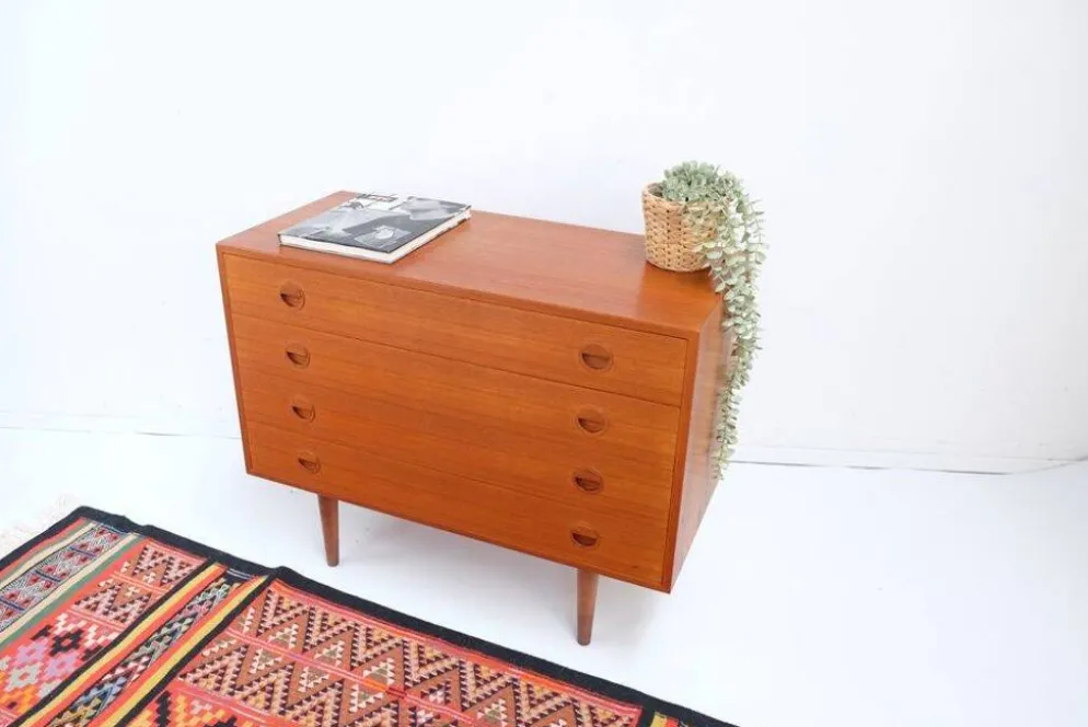 Commode vintage rétro années 60-70 HG Møbler en teck, style années 60-70.