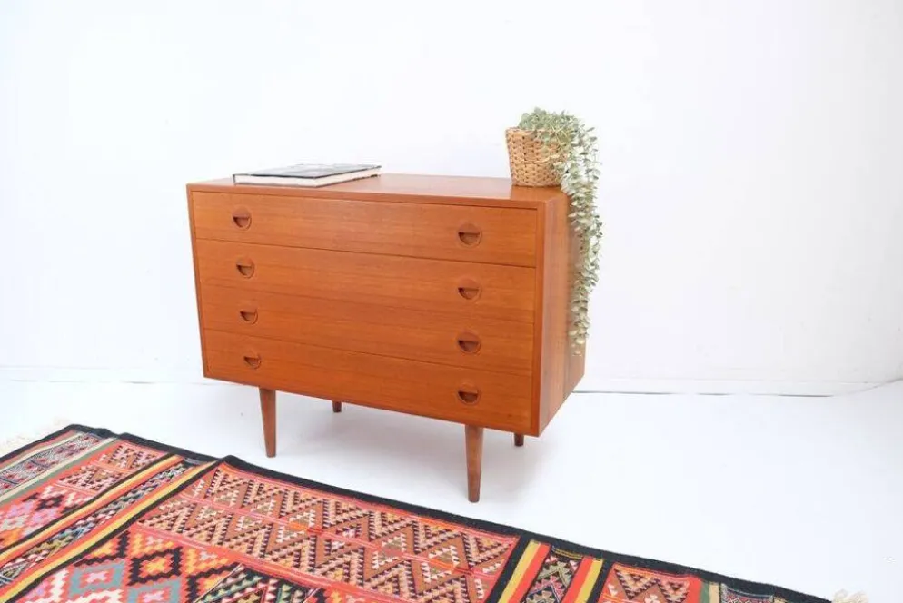 Commode vintage rétro années 60-70 HG Møbler en teck, style années 60-70.