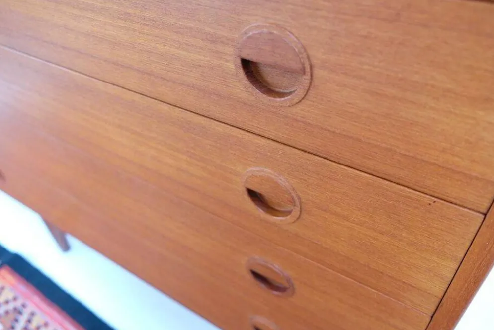 Commode vintage rétro années 60-70 HG Møbler en teck, style années 60-70.
