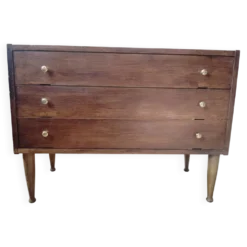 Commode vintage sauteuse pieds compas tournés